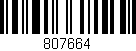 Código de barras (EAN, GTIN, SKU, ISBN): '807664'