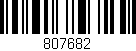 Código de barras (EAN, GTIN, SKU, ISBN): '807682'