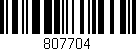 Código de barras (EAN, GTIN, SKU, ISBN): '807704'