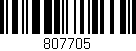 Código de barras (EAN, GTIN, SKU, ISBN): '807705'