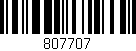 Código de barras (EAN, GTIN, SKU, ISBN): '807707'