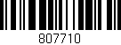 Código de barras (EAN, GTIN, SKU, ISBN): '807710'