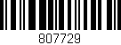 Código de barras (EAN, GTIN, SKU, ISBN): '807729'