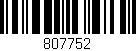 Código de barras (EAN, GTIN, SKU, ISBN): '807752'