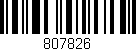 Código de barras (EAN, GTIN, SKU, ISBN): '807826'