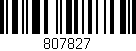 Código de barras (EAN, GTIN, SKU, ISBN): '807827'