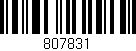 Código de barras (EAN, GTIN, SKU, ISBN): '807831'