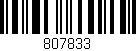 Código de barras (EAN, GTIN, SKU, ISBN): '807833'