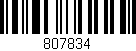 Código de barras (EAN, GTIN, SKU, ISBN): '807834'