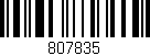 Código de barras (EAN, GTIN, SKU, ISBN): '807835'
