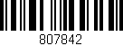 Código de barras (EAN, GTIN, SKU, ISBN): '807842'