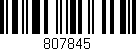 Código de barras (EAN, GTIN, SKU, ISBN): '807845'