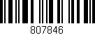 Código de barras (EAN, GTIN, SKU, ISBN): '807846'