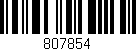 Código de barras (EAN, GTIN, SKU, ISBN): '807854'