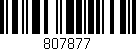 Código de barras (EAN, GTIN, SKU, ISBN): '807877'