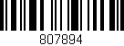 Código de barras (EAN, GTIN, SKU, ISBN): '807894'