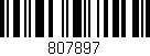 Código de barras (EAN, GTIN, SKU, ISBN): '807897'