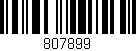 Código de barras (EAN, GTIN, SKU, ISBN): '807899'