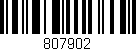 Código de barras (EAN, GTIN, SKU, ISBN): '807902'