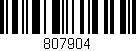 Código de barras (EAN, GTIN, SKU, ISBN): '807904'