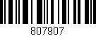 Código de barras (EAN, GTIN, SKU, ISBN): '807907'