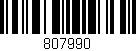 Código de barras (EAN, GTIN, SKU, ISBN): '807990'