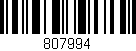Código de barras (EAN, GTIN, SKU, ISBN): '807994'