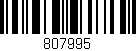 Código de barras (EAN, GTIN, SKU, ISBN): '807995'
