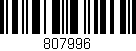 Código de barras (EAN, GTIN, SKU, ISBN): '807996'