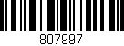 Código de barras (EAN, GTIN, SKU, ISBN): '807997'