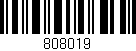 Código de barras (EAN, GTIN, SKU, ISBN): '808019'