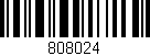 Código de barras (EAN, GTIN, SKU, ISBN): '808024'