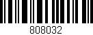 Código de barras (EAN, GTIN, SKU, ISBN): '808032'