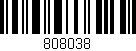 Código de barras (EAN, GTIN, SKU, ISBN): '808038'