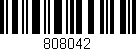 Código de barras (EAN, GTIN, SKU, ISBN): '808042'