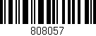 Código de barras (EAN, GTIN, SKU, ISBN): '808057'