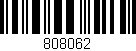 Código de barras (EAN, GTIN, SKU, ISBN): '808062'