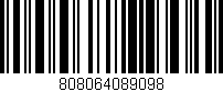Código de barras (EAN, GTIN, SKU, ISBN): '808064089098'