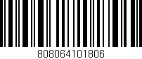 Código de barras (EAN, GTIN, SKU, ISBN): '808064101806'