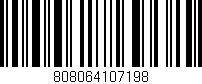 Código de barras (EAN, GTIN, SKU, ISBN): '808064107198'