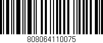 Código de barras (EAN, GTIN, SKU, ISBN): '808064110075'
