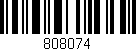 Código de barras (EAN, GTIN, SKU, ISBN): '808074'