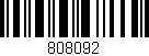 Código de barras (EAN, GTIN, SKU, ISBN): '808092'