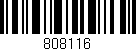 Código de barras (EAN, GTIN, SKU, ISBN): '808116'