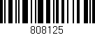 Código de barras (EAN, GTIN, SKU, ISBN): '808125'
