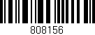Código de barras (EAN, GTIN, SKU, ISBN): '808156'