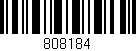 Código de barras (EAN, GTIN, SKU, ISBN): '808184'