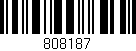 Código de barras (EAN, GTIN, SKU, ISBN): '808187'
