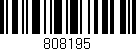Código de barras (EAN, GTIN, SKU, ISBN): '808195'