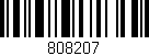 Código de barras (EAN, GTIN, SKU, ISBN): '808207'